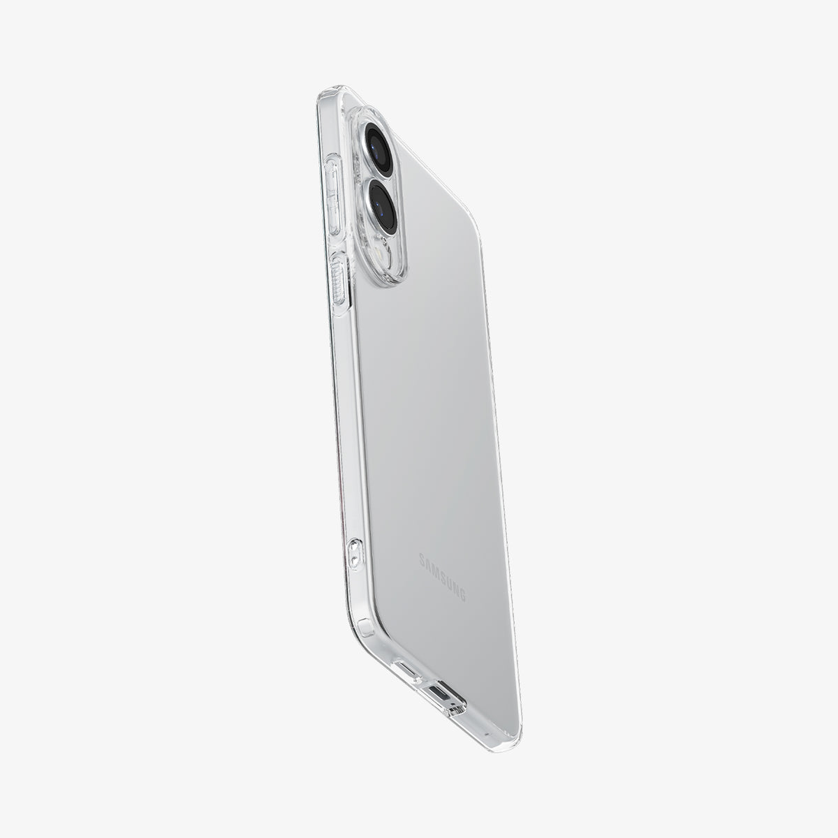 ACS09425 - Galaxy S25 Edge Case Liquid Crystal in Crystal Clear showing the partial back, side and bottom
