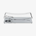 ACS09425 - Galaxy S25 Edge Case Liquid Crystal in Crystal Clear showing the back, sides case slightly bent downward hovering above the case