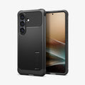 ACS10743 - Galaxy S26 Slim Armor (Mag Fit) in Black showing the back with the device, partial back case only, partial front and sides