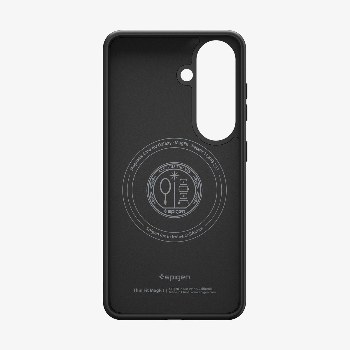 ACS11396 - Galaxy S26 Case Thin Fit (Mag Fit) Black showing front and inside of case