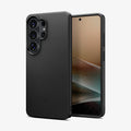  ACS11394 - Galaxy S26 Ultra Case - Thin Fit (Mag Fit) Black showing the back with the device, partial back case only, partial front and sides