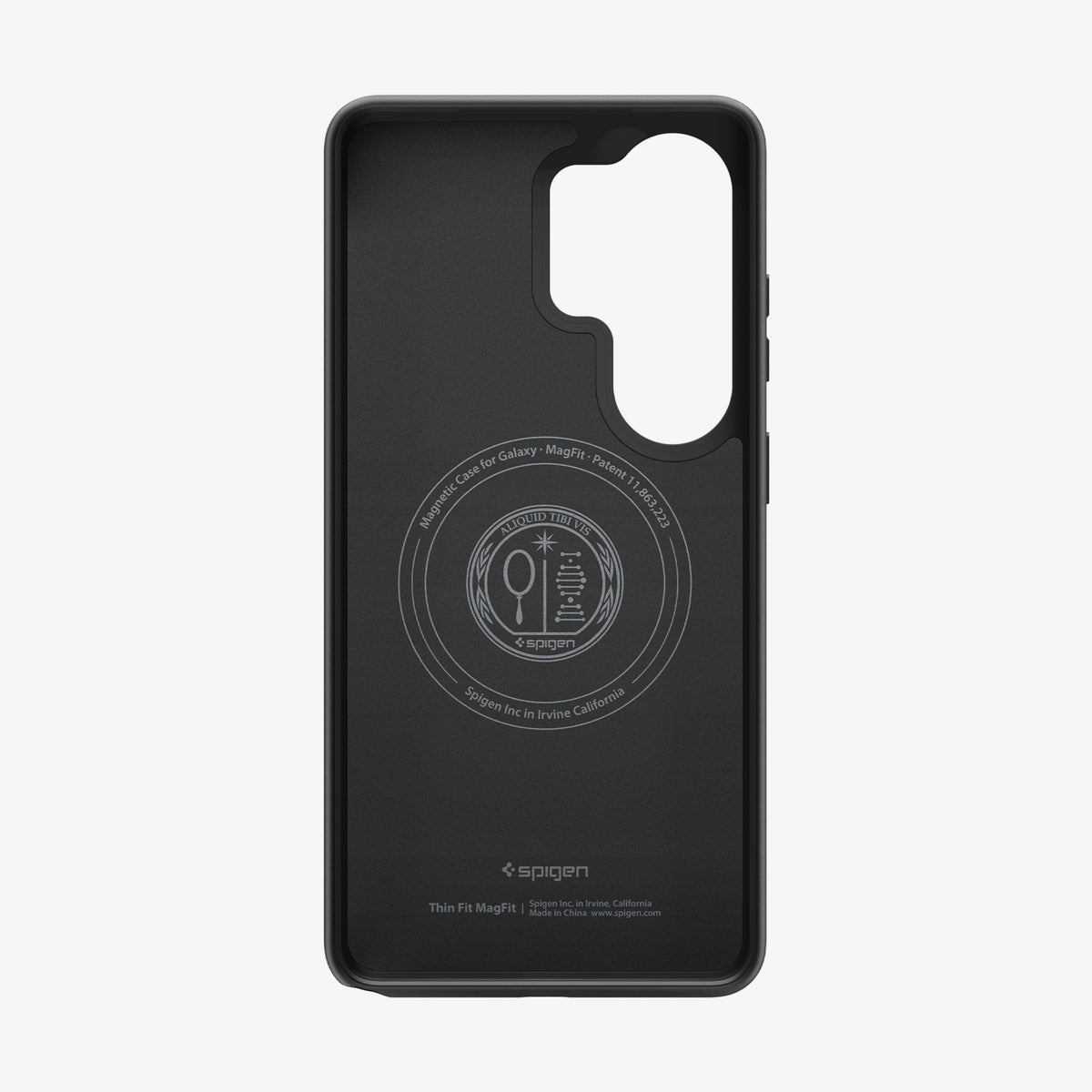 ACS11394 - Galaxy S26 Ultra Case - Thin Fit (Mag Fit) Black showing front and inside of case