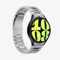AMP08341 - Galaxy Watch 7 (44mm) Modern Fit 316L Band in Silver showing the front, sides, partial inner and bottom
