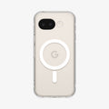 ACS11276 - Pixel 10a Ultra Hybrid Metal Ring (Mag Fit) in Clear White showing the back