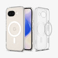ACS11276 - Pixel 10a Ultra Hybrid Metal Ring (Mag Fit) in Clear White showing the back, front and inside