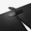ACP11459 - Universal CryoShade UO260 S showing close-up of velcro strap and branded leather tab fastener on black fabric edge