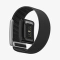 AMP10187 - WHOOP 5.0 fabric band black showing rear sensor view with adjustable woven nylon strap and metal buckle