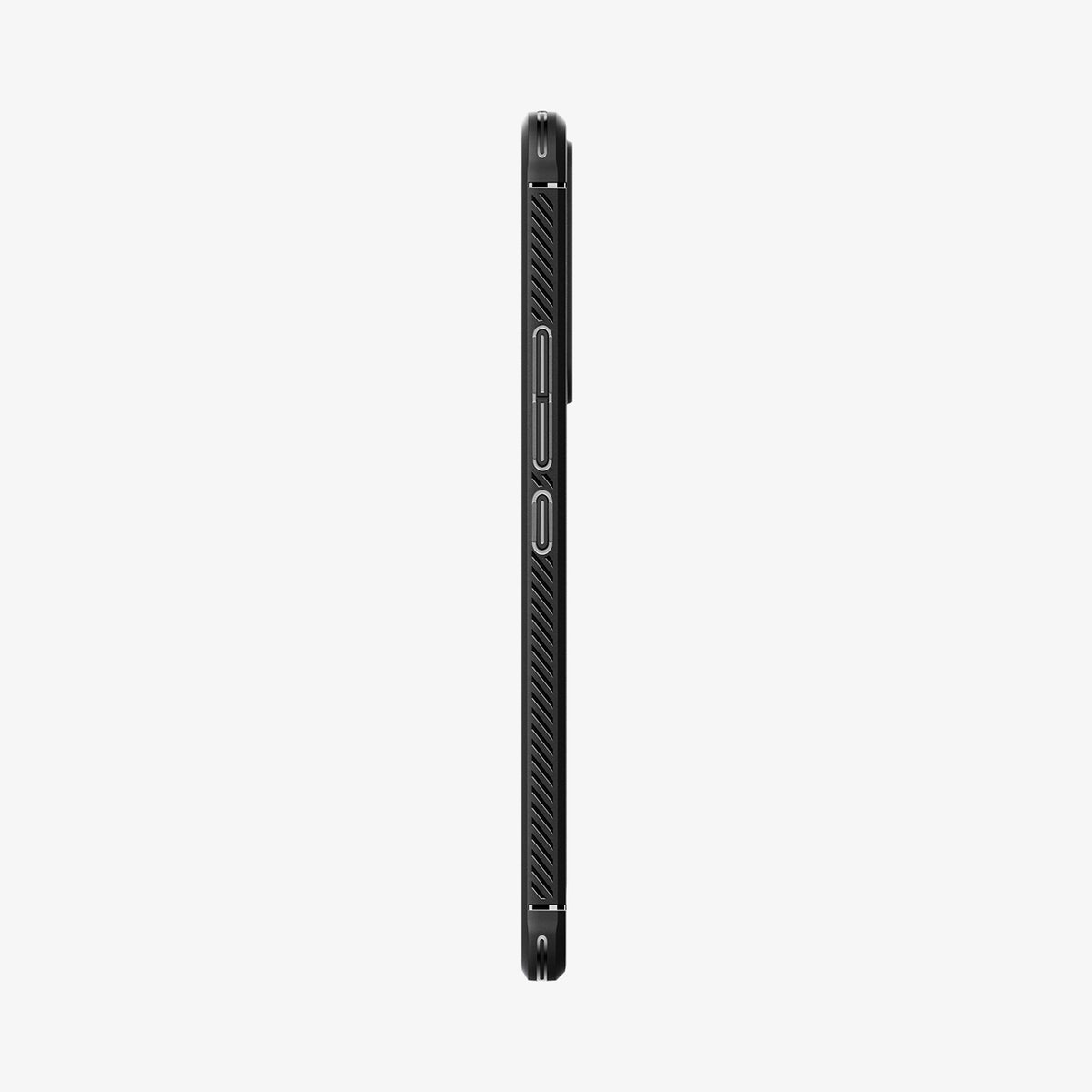 ACS04556 - Xiaomi 12 Lite Rugged Armor Case in Matte Black showing the side