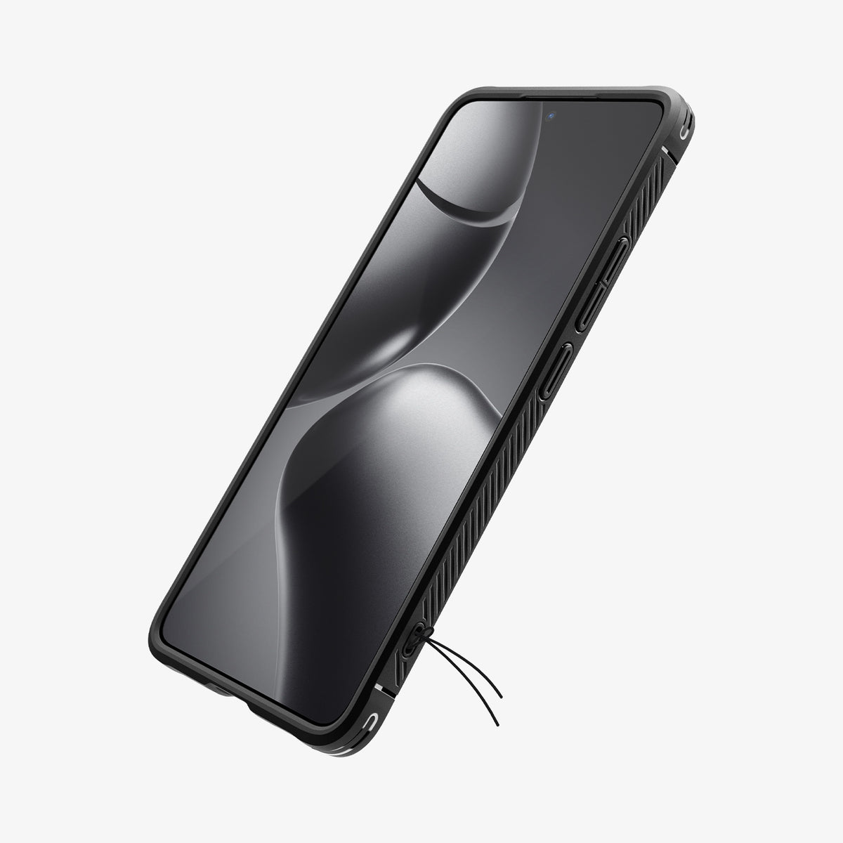 ACS08858 - Xiaomi 14T Pro Case Rugged Armor in Matte Black showing the front and partial side