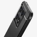 ACS08858 - Xiaomi 14T Pro Case Rugged Armor in Matte Black showing the back and top, focused on camera zoomed in