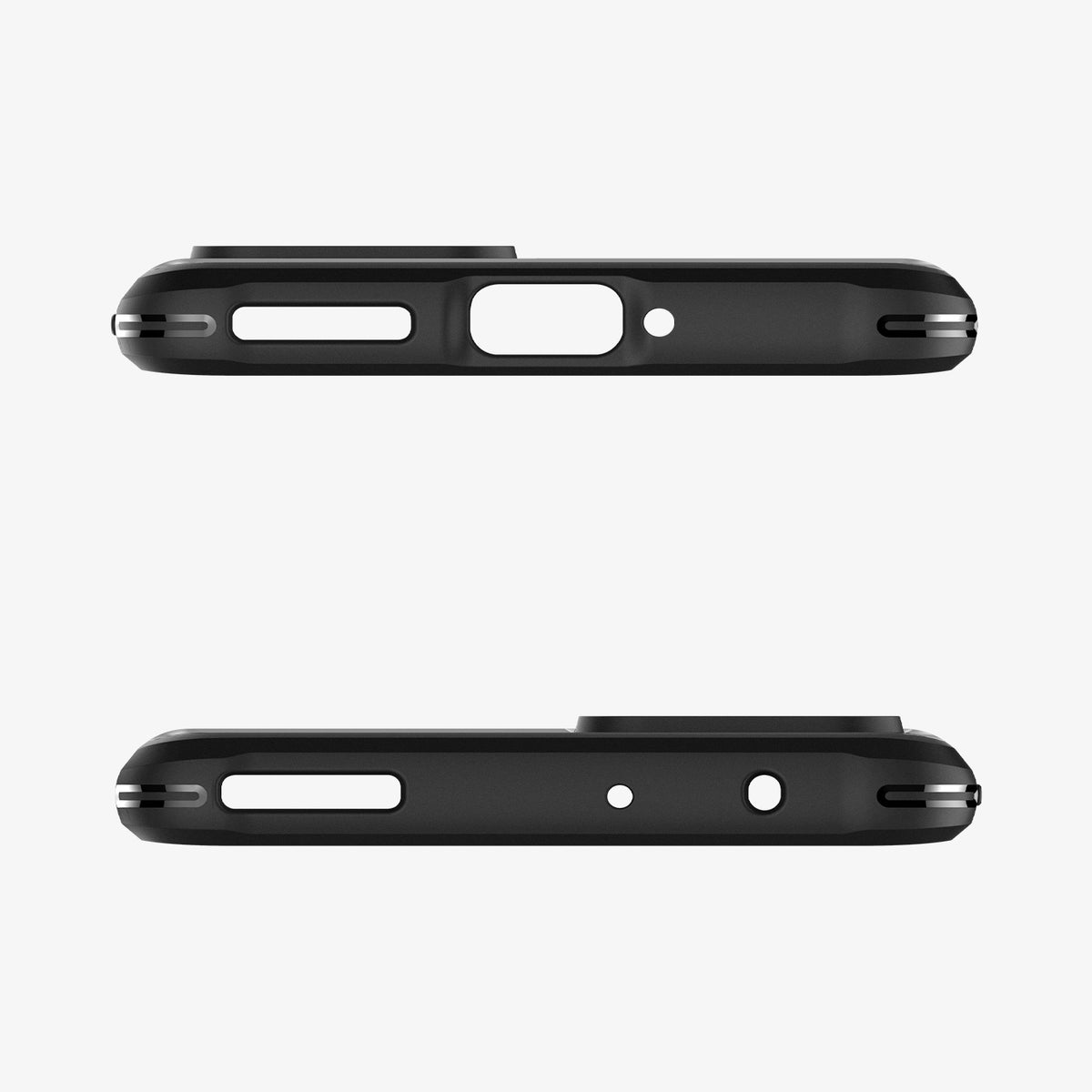 ACS05299 - Xiaomi 12T Pro Rugged Armor Case in Matte Black showing the top and bottom