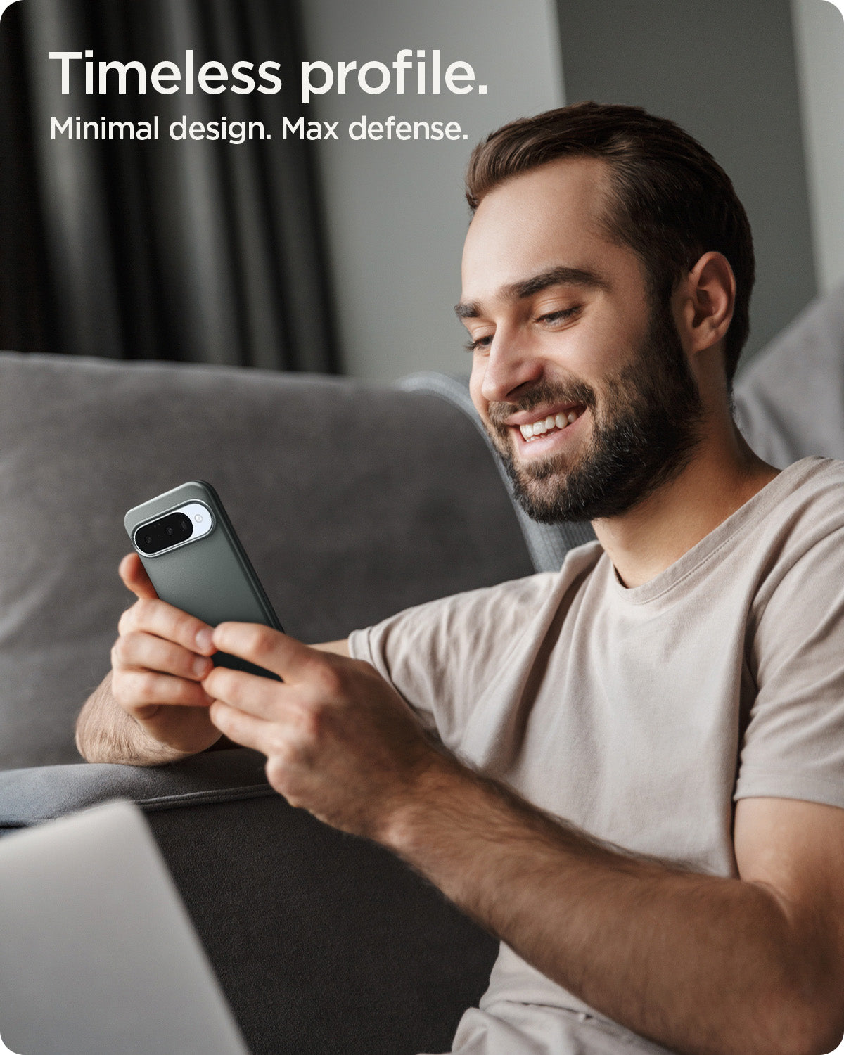 ACS09701 - Pixel 10, Pixel 10 Pro Thin Fit (MagFit) in Sage Green  showing timeless profile. minimal design. max defense.