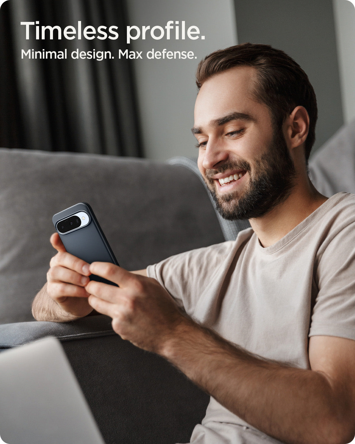 ACS09700 - Pixel 10, Pixel 10 Pro Thin Fit (MagFit) in Metal Slate  showing timeless profile. minimal design. max defense.