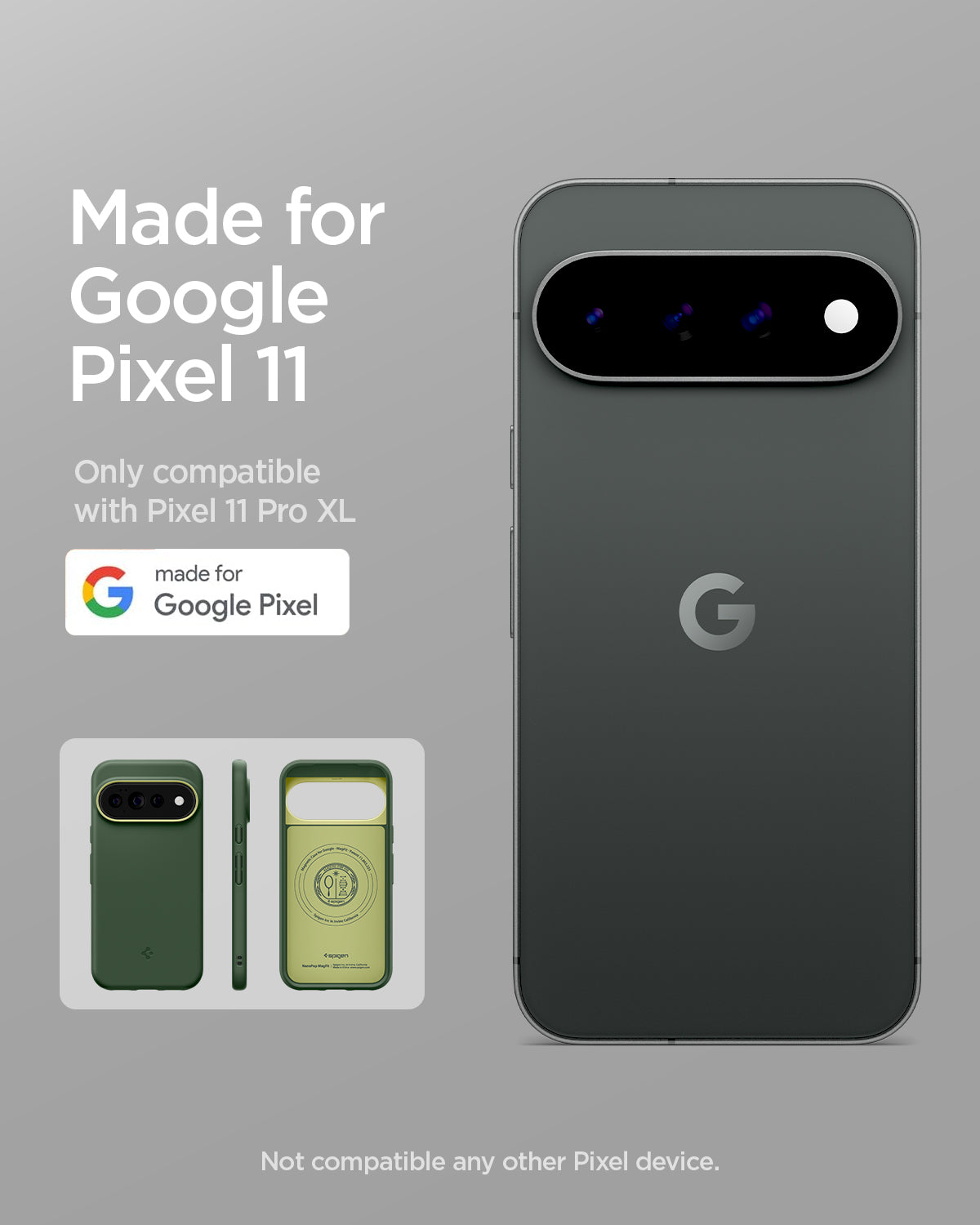 ACS11456 - Pixel 11 Pro XL Nano Pop (Mag Fit) Avo Green made for Google Pixel certified case compatible