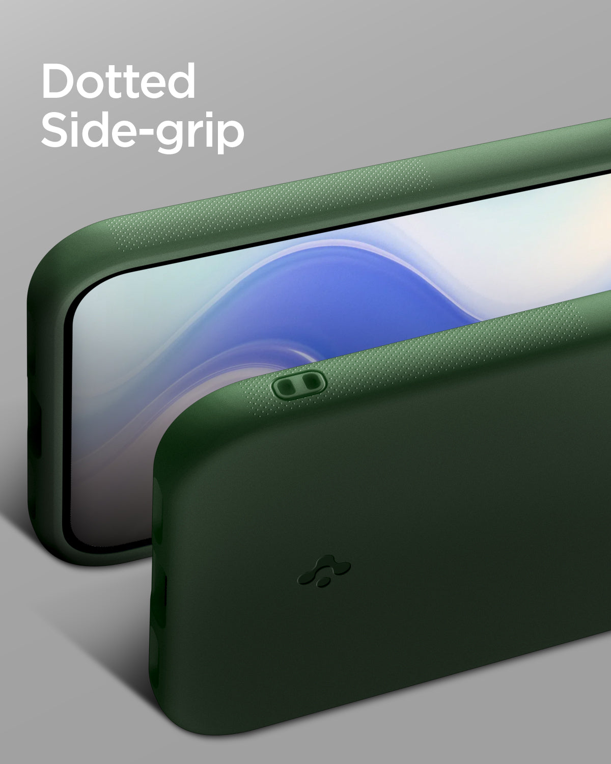 ACS11436 - Pixel 11 Pro  Nano Pop (Mag Fit) Avo Green close up showing the textured side grips and integrated strap hole.