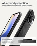 ACS09737 - Pixel 10 Pro XL Case Liquid Air in matte black showing the all around protection. Safeguard the lens and screens against scratches. Just the right depth and raised edges for camera and screen protection