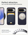 ACS09734 - Pixel 10 Pro XL Case Nano Pop (MagFit) in blueberry navy showing the perfect attraction. Pair it up with essential MagFit accessories. Optimized magnets. Stronger hold to support MagFit accessories.