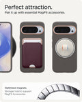 ACS09735 - Pixel 10 Pro XL Case Nano Pop (MagFit) in papaya gray showing the perfect attraction. Pair it up with essential MagFit accessories. Optimized magnets. Stronger hold to support MagFit accessories.