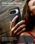ACS09736 - Pixel 10 Pro XL Case Nano Pop (MagFit) in black sesame showing the grip assist design. Looks and feels good in hand. Better grip for everyday tasks. Each bottom section of the sides have micro dot patterns