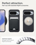 ACS09736 - Pixel 10 Pro XL Case Nano Pop (MagFit) in black sesame showing the perfect attraction. Pair it up with essential MagFit accessories. Optimized magnets. Stronger hold to support MagFit accessories.