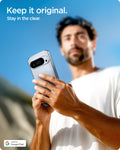 ACS09738 - Pixel 10 Pro XL Case Ultra Hybrid in crystal clear showing the design. keep it original and stay in the clear.