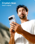 ACS09725 - Pixel 10 Pro XL Case Ultra Hybrid Metal Ring (MagFit) in crystal clear showing the crystal clear design. Keep it original