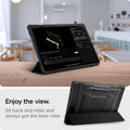 ACS09381 - Galaxy Tab S10 FE+ Case Rugged Armor Pro in Matte Black showing always getting the best view. Just sit back and relax