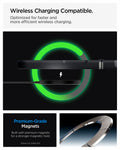 ACS11518 - Galaxy Z Flip 8 Nano Pop (Mag Fit) Black Sesame showing it is wireless charging compatible.  Optimized for faster and more efficient wireless charging