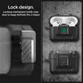 ACS05485 - Apple AirPods Pro 2 Case Lock Fit in matte black showing lock design. Locking mechanism holds case shut to keep AirPods Pro 2 intact