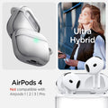 ACS08643 - AirPods 4 Pro / AirPods 4 Ultra Hybrid in Jet White showing the compatibility. Not compatible with Aipords 1 |2 |3 | Pro