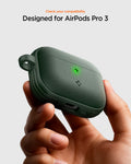 ACS09827 - AirPods Pro 3 Spigen Vault in Midnight Green showing check your compatibility