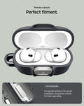 ACS10133 - AirPods Pro 3 Nano Pop in Black Sesame showing precise cutouts perfect fitment. Full functionality. Pre applied adhesive for secure installation and precise cutouts for total case utility