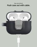 ACS10133 - AirPods Pro 3 Nano Pop in Black Sesame showing easy case removal. push case out with cable