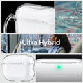 ACS05481 - Apple AirPods Pro 2 Case Ultra Hybrid in crystal clear showing the different angles