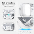 ACS07423 - AirPods Pro 2 Ultra Hybrid Zero One (MagFit) in Zero One White showing the full protection. Fully protects from everyday drops and scratches with Air Cushion Technology