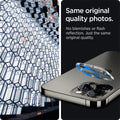AGL04104 - iPhone 13 Pro Max / iPhone 13 Pro Optik Lens Protector in crystal clear showing same original quality photos. No blemishes or flash reflection. Just the same original quality.