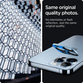 AGL04032 - iPhone 13 Pro Max / iPhone 13 Pro Optik Lens Protector in sierra blue showing same original quality photos. No blemishes or flash reflection. Just the same original quality.