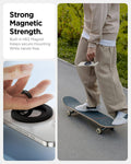 AMP09029 - MagSafe Phone Holder Nano Pop (MagFit) in Black Sesame showing the strong magnetic strength. Built-in N52 magnetic keeps secure mounting while hands-free