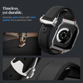 AMP09304 - Apple Watch Ultra (49mm) Classic Fit in Black genuine nylon lined with velo leather for a premium feel