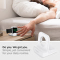 000CD21181 - Apple Watch Night Stand S350 in white showing the simple yet convenient for your daily routine