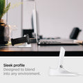 000CD21181 - Apple Watch Night Stand S350 in white showing the sleek profile. Designed to blend into any environment