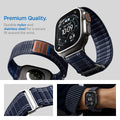 AMP10143 - Apple Watch 10/11 (46mm) WBF0 in Navy showing the premium quality. Durable nylon and stainless steel for a secure fit around the wrist