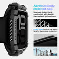 ACS08597 - Apple Watch 10 (46mm) Case Rugged Armor in Matte Black adventure ready, protected daily. Bolstered design that is constructed with durable thermoplastic polyurethane. Lifted bezel around the watch face for bump protection.