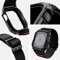 ACS08594 - Apple Watch (42mm) Case Lite Fit Pro in Matte Black showing the different angles