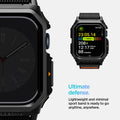ACS08594 - Apple Watch (42mm) Case Lite Fit Pro in Matte Black showing the ultimate defense. Lightweight and minimal sport band is ready to go anytime, anywhere