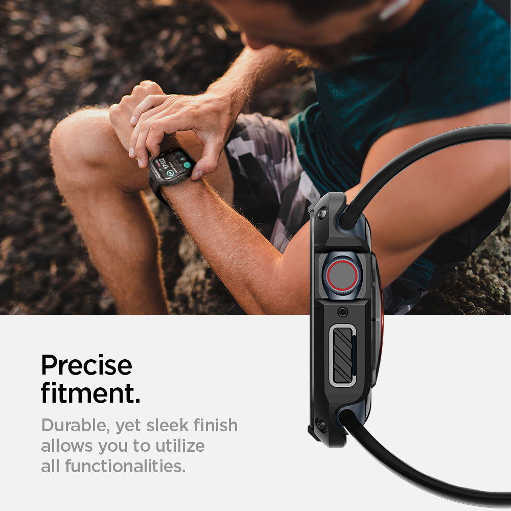 ACS04191 - Apple Watch Series (41mm) Case Tough Armor in black durable, yet sleek finish allows you to utilize all functionalities. Precise fitment.