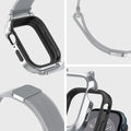 ACS04584 - Apple Watch Series (Apple Watch (45mm) Case Metal Fit Pro in silver showing the different angles