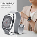ACS04584 - Apple Watch Series (Apple Watch (45mm) Case Metal Fit Pro in silver showing the unibody design, boilit-in watch band case