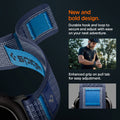 AMP10608 - Apple Watch Ultra Athlex Air 2 band close-up showing bold navy woven nylon strap with reinforced hook and loop fastening enhanced grip pull tab subtle logo detail and durable stitching designed for secure easy adjustment during active outdoor use