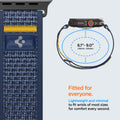 AMP09036 - Apple Watch 10 (46mm) Athlex Air in Active Navy showing the fitment. 6.1